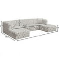 thumbnail image 4 of Meridian Furniture Coco White Velvet 3pc. Sectional, 4 of 4