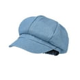 thumbnail image 3 of KiBcsLic Women Newsboy Cap Casual Fashion Comfortable Denim for ing Hiking Blue, 3 of 9
