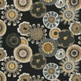 thumbnail image 2 of Pillow Perfect Black/ Yellow Floral Outdoor Tufted Seat Cushions (Set of 2), 2 of 5