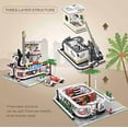 thumbnail image 4 of Music Store & Car Wash Street View Modular City Building Block Set, 2,168 Pieces with Light Kit Toys & Bricks GJ MSCW, 4 of 7