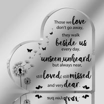 Memorial Gifts For Loss Of Loved One Sympathy Gift Heart-Shaped Acrylic Dandelions Sign Desk Decor For Home Bereavement Gifts For Loss Of Mother Condolences Gifts For Loss Of Father (Dandelions)