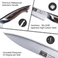 thumbnail image 3 of Cuchillo de Cocina HOSHANHO de 6 Pulgadas, Ultra Afilado, Acero Inoxidable Japonés de Alto Carbono, Cuchillo de Chef Multifuncional con Mango Ergonómico de Madera Pakkawood, 3 of 7