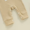 thumbnail image 6 of Okbabeha Little Brother Outfits Newborn Infant Baby Boy Little Brother Shirt Romper Jumpsuit Lil Bro  one-piece  Rib Knit Onepiece Hat Coming Home Outfits, 6 of 7