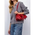 thumbnail image 6 of Women Lapel Collar Sweater Button Up Open Front Fall Knit Jackets Cute Long Sleeve Button Down Cardigan Gray L, 6 of 7