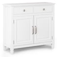thumbnail image 3 of WyndenHall  Hampshire 40" Wide Solid Wood Traditional Entryway Storage Cabinet - 40"w x 15"d x 36" h 3 and 4 Legs White Painted,Lacquer, 3 of 5