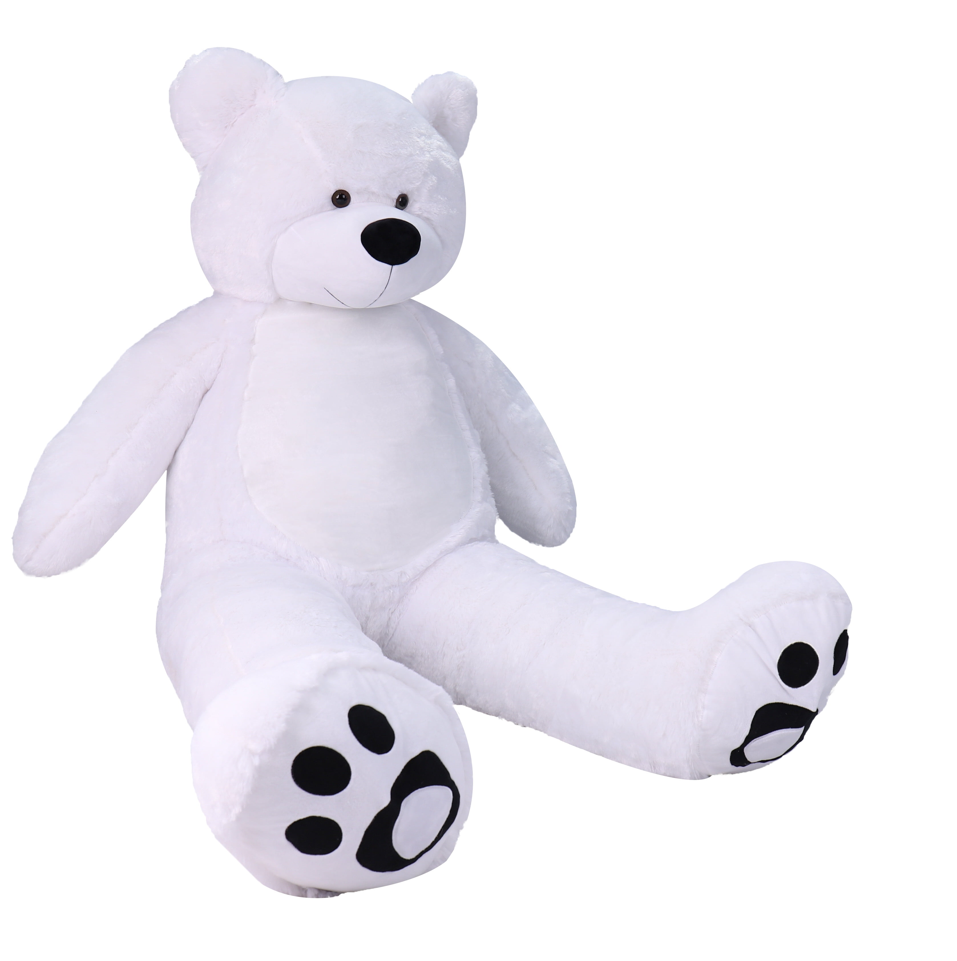 4 Foot White Giant Huge Teddy Bear Cuddly Stuffed Plush Animals Teddy Bear  