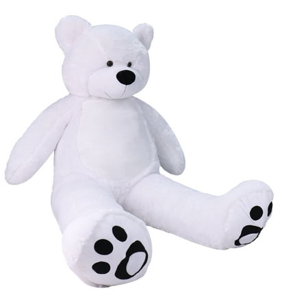 WOWMAX 6 Foot Giant Huge Life Size Teddy Bear Daney Cuddly Stuffed Plush Animals Teddy Bear Toy Doll for Birthday Christmas White 72 Inches