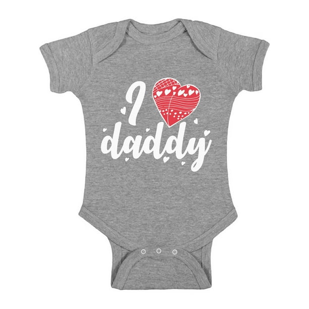 Awkward Styles Cute Red Heart One Piece Best Dad Ever Newborn Babies Clothes Love Bodysuit I Love Daddy Baby Girl Clothing I Love Daddy Baby Boy Clothes Kids Birthday Gifts I Love