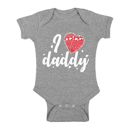 Awkward Styles Cute Red Heart One Piece Best Dad Ever Newborn Babies Clothes Love Bodysuit I Love Daddy Baby Girl Clothing I Love Daddy Baby Boy Clothes Kids Birthday Gifts I Love Daddy