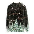 thumbnail image 4 of Suhoaziia Zip Up Hoodies for Women with Designs Christmas Tree Notes Graphic Print Jersey Winter Lightweight Thin Graphic Print Loose Sweatshirt with Pocket Size 2XL, 4 of 6