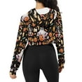 thumbnail image 2 of Renewold Halloween Theme Hooded Cropped Pullover Hoodie Size XL Y2K Dog Pumpkins Sweatshirt Exercise Gym Streetwear Trendy Outdoor Sport Outfits for Women, 2 of 6