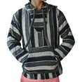thumbnail image 4 of Mexican Lightweight Hoodie for Men Casual Comfy Pullover Shirts with Pockets Hoodie Hippie Surf Poncho Sweater Sweatshirt Pullover Fall Winter Fashion Hooded Sweatshirt (Dark Gray,M), 4 of 4