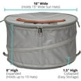 thumbnail image 5 of Hat Storage Box | Stuffed Animal Toy Storage | Stackable Round Pop-up Container | Travel Hat Boxes for Women & Men | Closet Organizer w Lid | Dust Cover Cowboy Sun Beach Hats (Gray, 2 Pack), 5 of 6