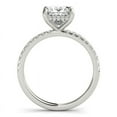 thumbnail image 3 of Dash Jewelry Princess Cut 1.8 Ct Moissanite Wedding Anniversary Ring - Stamped 14K White Gold Plated Moissanite Wedding Ring - Solitaire with Accents Wedding Ring - Moissanite Engagement Rings, 3 of 6