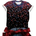 thumbnail image 4 of UVEASISHA Plus Size 4th of July Shirts for Women Short Sleeve Patriotic USA Flag Print T-Shirt Independence Day Gifts Crew Neck Tops Multicolor XL, 4 of 5