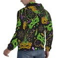 thumbnail image 6 of Picia Carnival Mardi Gras3 Pattern Casual Men's Hoodie - Lightweight Hooded Sweatshirt with Kangaroo Pocket, Comfortable Pullover for Everyday, Travel-Large, 6 of 7
