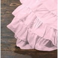 thumbnail image 4 of D.N.G. BEDDINGS 3 Piece 100% Egyptian Cotton Circle Ruffle Comforter Set, 550 GSM Filled Microfiber - King/Cal-King Size, Light Pink Color - 800 Thread Count, 4 of 5