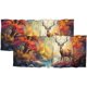 thumbnail image 1 of Cenefas para cortinas de ventana con diseño de ciervos, animales, bosque, vida silvestre, otoño, caza, jungla, rústicas, con bolsillo para varilla, para dormitorio, sala de estar, comedor, 54 x 18, 1 of 6