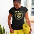 thumbnail image 5 of Birthday Girl Shirt for Women Birthday Shirts for Women Black Golden Hearts Stars Tee Shirt Sparkle Top, 5 of 9