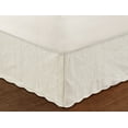 Global Trends Paige Quilted Ivory Bed Skirt 18" Full