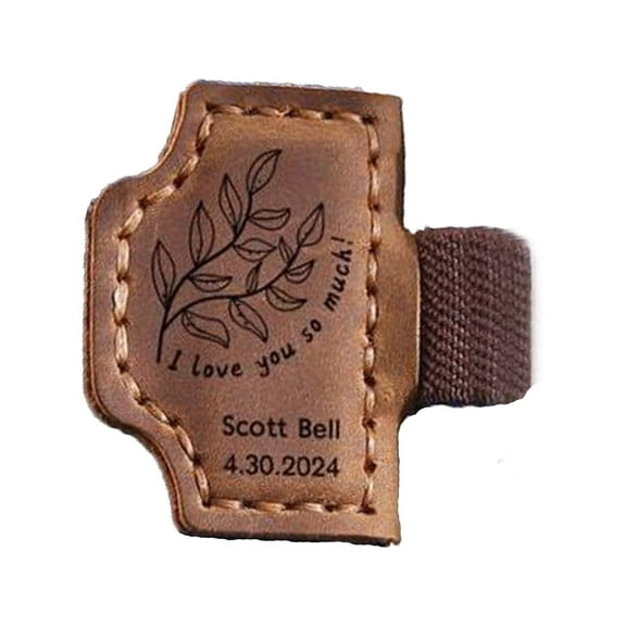 BNNG Personalized Leather Magnetic Bookmarks - Custom Leather Magnetic Bookmarks Pen Holder for Travelers Notebook Journal Covers for Customized Gifts for Readers,Birthday Reading Present