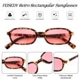 thumbnail image 4 of Gafas de sol FEISEDY retro rectangulares para mujeres/hombres B0282, 4 of 9