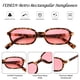 thumbnail image 4 of Gafas de sol FEISEDY retro rectangulares para mujeres/hombres B0282, 4 of 9