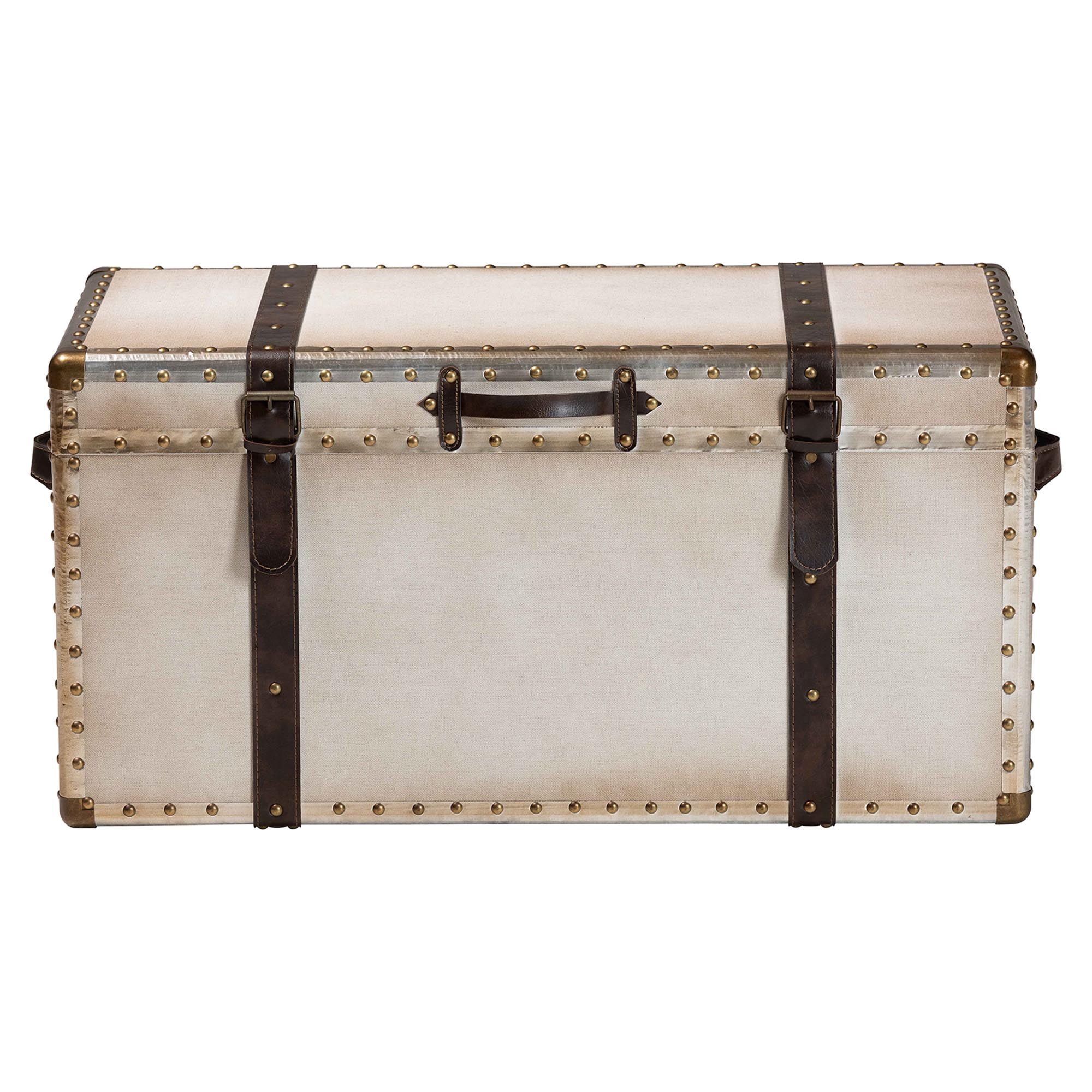 Baxton Studio Nevio Vintage Storage Trunk, Black