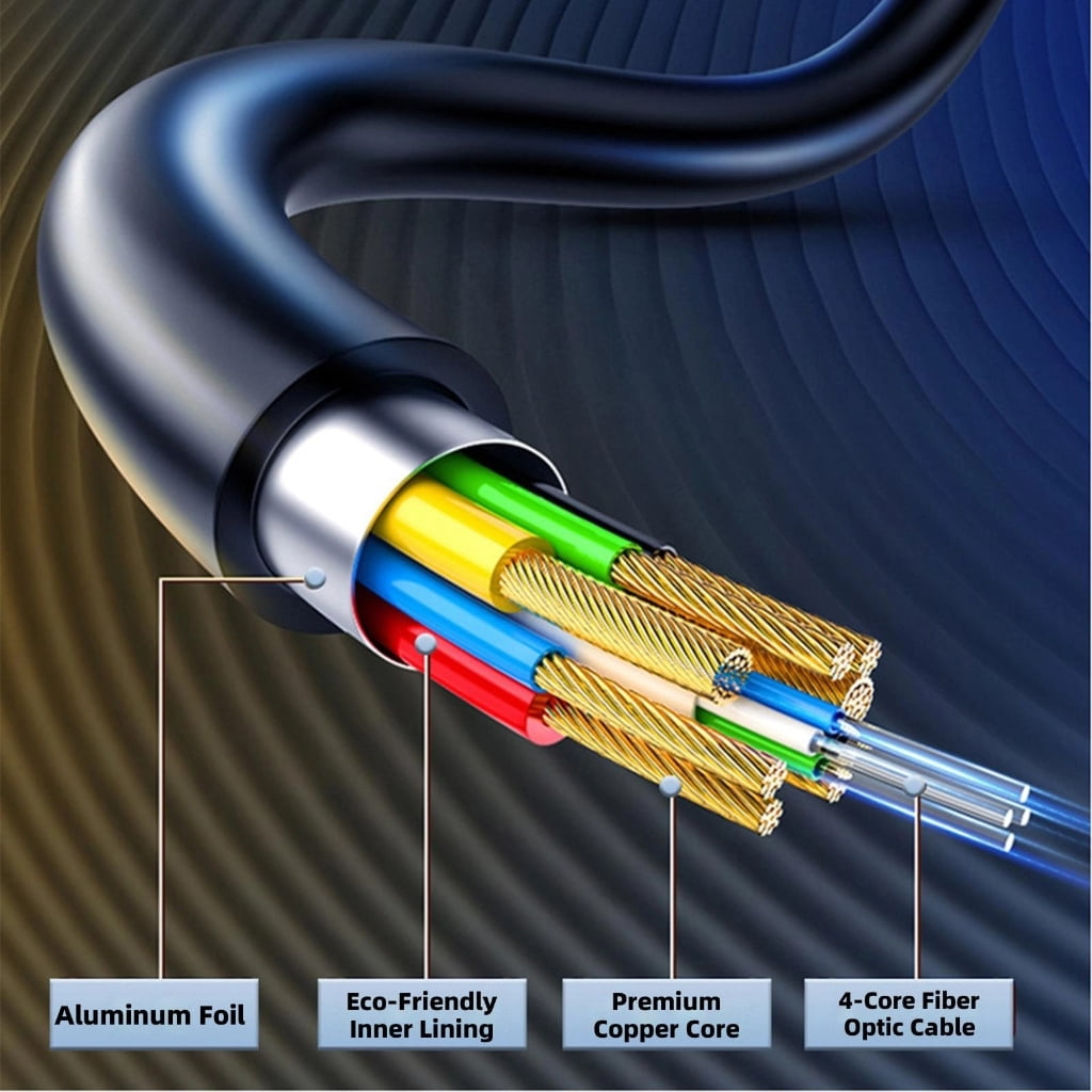 Jesscasday Fast Speed 16K 8K DisplayPort Fiber Opticals Cable for Monitors Gaming VR Device