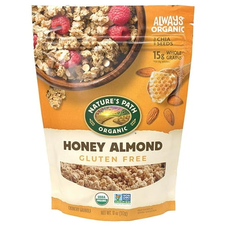1x Nature's Path Organic Honey Almond Granola, 11 oz (Pack of 1), Gluten Free, Non-GMO