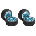 thumbnail image 2 of Pneus RC, Roues RC Haute Adhérence Pneu en Caoutchouc Roue en Aluminium Stable Concavo Texture Convexe Eco Friendly pour 1/10 RC Crawler Noir, Violet, Bleu, Rouge, Or, 2 of 7