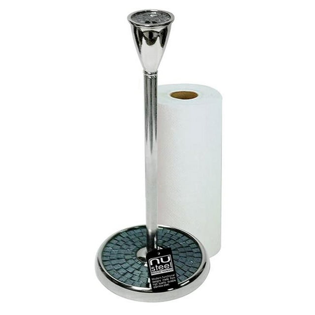 NuSteel TG-KPTH-15BL Kitchen Paper Towel Holder - Black Mosaic