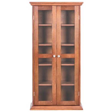 44 5 Wood Media Storage Cabinet Cd Dvd Shelves Tower Glass Doors Walnut Canada - Wall Mounted Dvd Storage Cabinet With Doors 44 5 Wood Media Storage Cabinet Cd Dvd Shelves Tower Glass Doors Walnut Canada - Wall Mounted Dvd Storage Cabinet With Doors