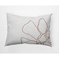 Simply Daisy 14 in x 20 in Modern/Contemporary White Floral Polyester Decorative Lumbar Pillow