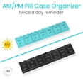 thumbnail image 3 of Vive Weekly Medication Organizer – Push-Button Pill Box with Removable AM/PM Trays, BPA-Free Travel Medicine & Vitamin Storage Case, 3 of 9