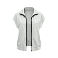 thumbnail image 4 of Teylalorva Women's Outerwear Jackets Basic Spring Fall Winter Pocket Zipper Sweatshirt Sports Outerwear Gray Size L, 4 of 8