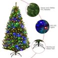 thumbnail image 3 of Goplus 6FT Pre-Lit Artificial Christmas Tree Auto-Spread/Close up Branches 11 Flash Modes with Multicolored 350 LED Lights & Metal Stand, 3 of 8