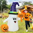 thumbnail image 6 of GOOSH Halloween Inflatable 5 FT Blow Up Ghost Inflatable with Pumpkin, Halloween Inflatables Ghost Cute Outdoor Ghost Decorations, Halloween Blow Up Decorations Clearance for Holiday/Garden/Lawn, 6 of 7