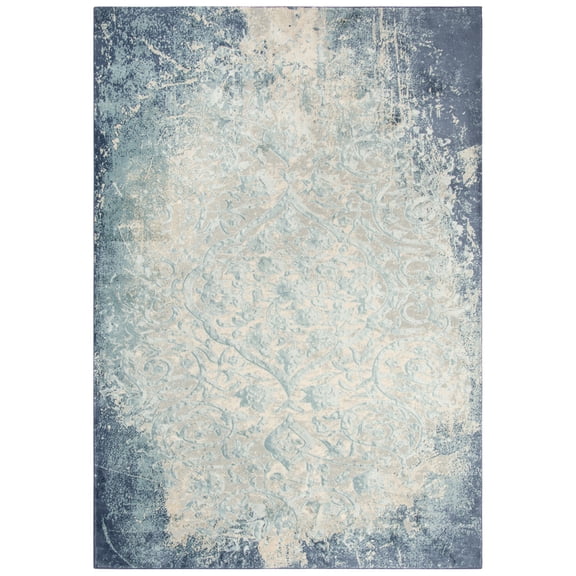 Gatney Rugs Midtown Area Rug CHS101 Teal/Blue Distressed Faded 7' 10" x 9' 10" Rectangle