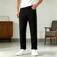 thumbnail image 5 of LODIENY Straight Leg Jeans for Men Slim Fit Cuffed Skinny Stretch Basic Denim Pants Black XXXXXL, 5 of 9