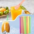 thumbnail image 4 of 100pcs Straws, Spoon Scoop Straws For Smoothies Slushies Ice Cones Snow Cones Juice Milkshakes-hy, 4 of 5