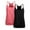 Black, variant on QUINDOS 2 Pack Womens Tank Tops Summer Casual Camisoles for Women Pack MultiPack Spaghetti Strap Crew Neck Sleeveless Shirts Tops Loose Fit Hollow Out Solid Color Undershirts