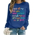 thumbnail image 1 of TINZ Chandails en Molleton Oversize pour Femmes Manches Longues Col Rond Imprimé Lettres Légers Amples Blouse Haut Tenue Alien Chandails en Molleton pour Femmes Garçons Années 80, 1 of 7