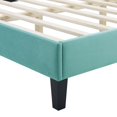 thumbnail image 6 of Platform Bed Frame, Full Size, Velvet, Blue, Modern Contemporary Urban Design, Bedroom Master Guest Suite, 6 of 10