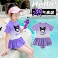 thumbnail image 4 of Traje de baño de una pieza de verano para niñas con dibujos animados de My Melody Kuromi de Kawaii, falda de baño para niñas con forma de corazón de Anime Sanrio, 4 of 5
