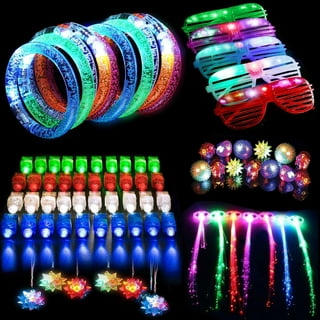 20 PACK Glow in the Dark Party Supplies,10 Glow Bracelet & 10 LED Headbands  