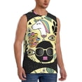 thumbnail image 2 of Bixox Men's Black Head African Woman Printed Shirt Sleeveless Fitness Tank Top-Small, 2 of 7