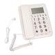thumbnail image 3 of Teléfono Con Cable, Función De Calculadora De Línea Fija Con Cable De Identificación De Llamadas Con Pantalla Azul Para Office Para El Hogar OTVIAP Blanco, 3 of 8