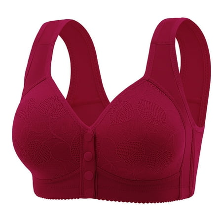 Summer Savings Clearance 2025! THDHVS Bras for Women Wireless Bras for Women Women Middl-eaged and Elderly Lingerie Women Large Size Strapless Bra Thin Tank Top Bra Wine XXL