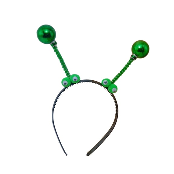 QccHieUs Alien Headband Adorable with Chunky Glitter Balls Dress up Hair Accessories Hair Green